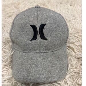 Hurley Youth Gray Baseball Cap Curved Brim Embroidered Logo Adjustable Snapback